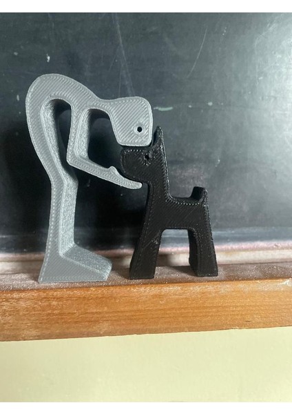 Yeni Adam Köpek Öpücüğü Biblo Siyah Beyaz 6554139