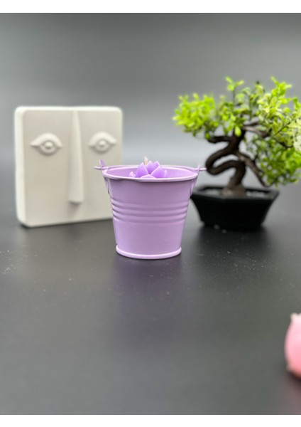 Yeni Açık Mor Kova Mini Mum modelleri