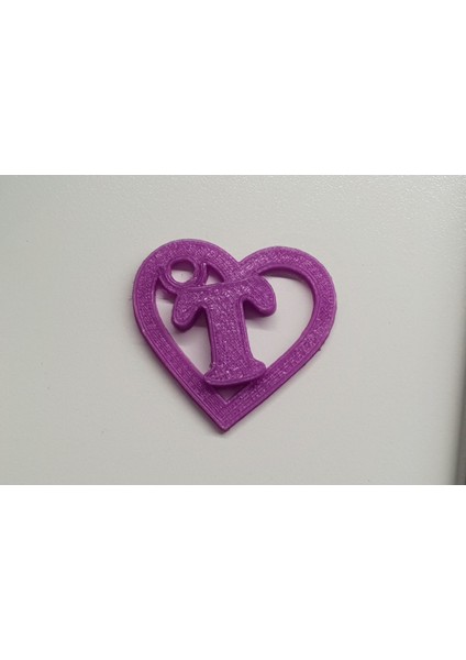 Yeni T Kalp Anahtarlık T2996113