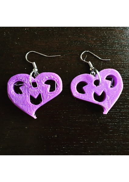 Yeni Delikli Kalp Küpe T1470919