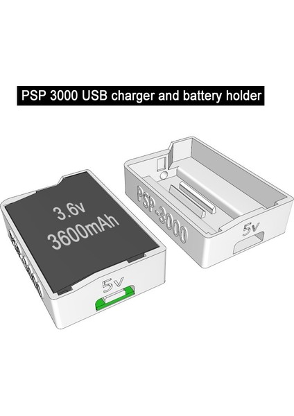 Yeni Psp 2000/3000 Şarj Cihazı ve Pil Tutucu T1875889