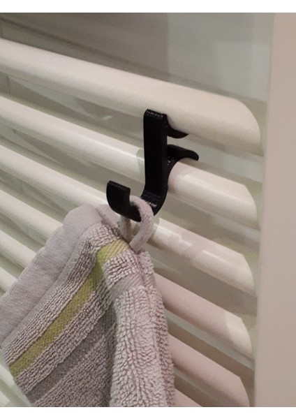 Yeni Isıtıcı Radyatör Kancası Havlu Askısı Siyah 3080791 (2 Adet)