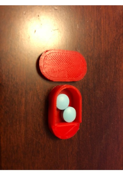 Yeni 2 Aspirin 81MG Için Pillbox Anahtarlık T2824068