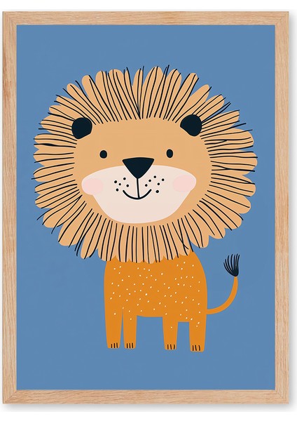 Sevimli Orman Ikilisi - Doğal Ahşap Çerçeveli Tablo - Poster Seti (2’Lİ) modelleri