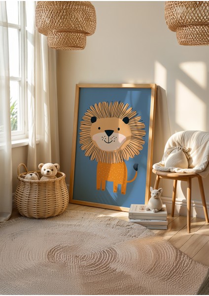 Sevimli Orman Ikilisi - Doğal Ahşap Çerçeveli Tablo - Poster Seti (2’Lİ) fırsatları