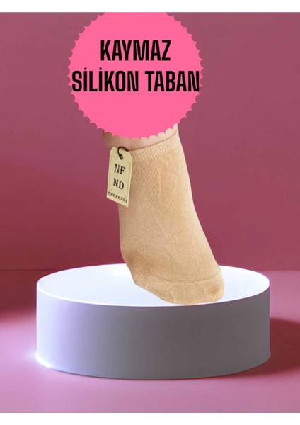 Kaydırmaz Tabanlı Unisex Krem Yoga, Pilates ve Tavaf Çorabı | Konforlu Nefes Alan Spor Patik Çorap modelleri