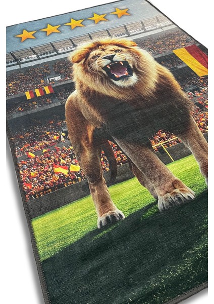 Sarı Kırmızı Taraftar Halısı Dijital Baskılı Dokuma Kaymaz Tabanlı Futbol Halısı Galatasaray Taraftar Hediyesi Halısı Salon Halısı fırsatları