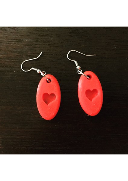 Yeni Elips Kalp Küpe T1398985