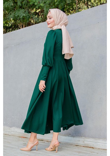 Madam Kuplu Tasarım Elbise-Zümrüt modelleri