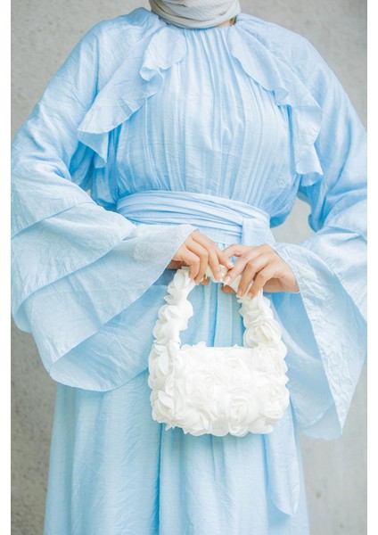 Risey Fırfırlı Relax Elbise-Mavi fiyatları