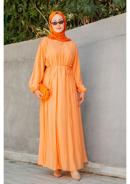 Kipsy Sekiz Parçalı Relax Elbise-Turuncu modelleri