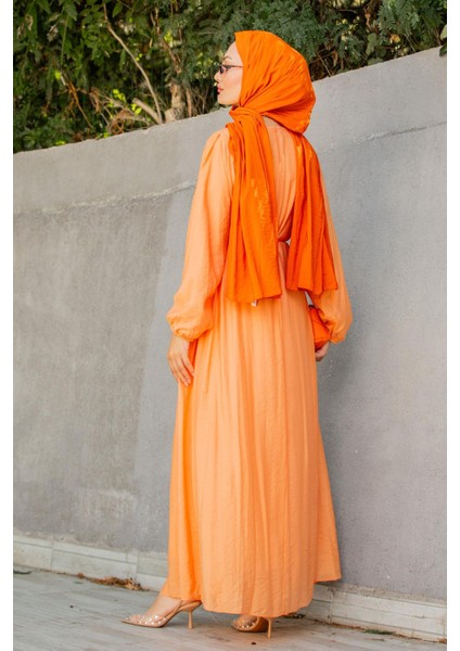 Kipsy Sekiz Parçalı Relax Elbise-Turuncu fırsatları