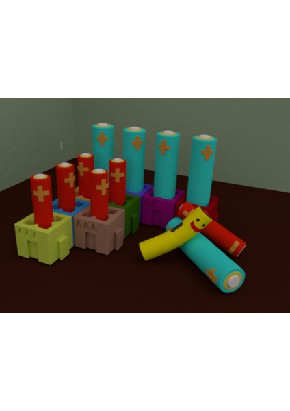 Yeni Aa ve Aaa Piller Için Montajlı Stand (Plastik Aparattır!!!) fiyatları