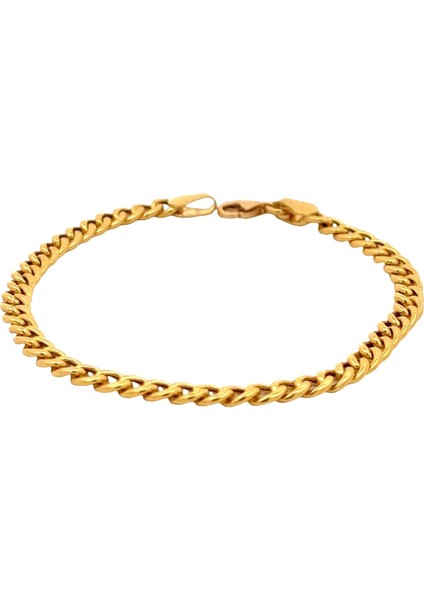 Klasik Ince Gurmet Model Unisex Sarı Altın Bileklik fiyatları