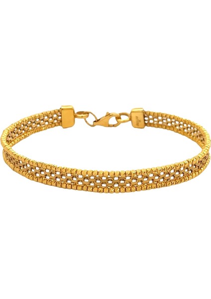 Klasik Dorika Toplu Çerçeve Içi Örgü Tarzı Sarı Altın Bileklik fiyatları