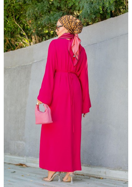 Nilss Bağlama Detaylı Elbise-Pembe fırsatları