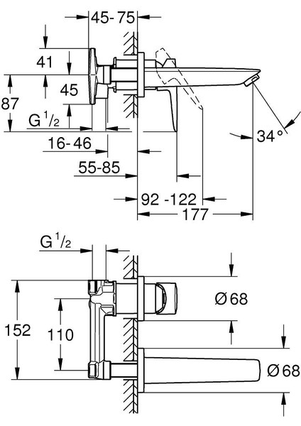 Bauedge Iki Delikli Lavabo Bataryası Grh 20474001