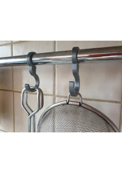 Yeni Mutfak Korkuluk Kancası Gri 4622057 (5 Adet) fiyatları