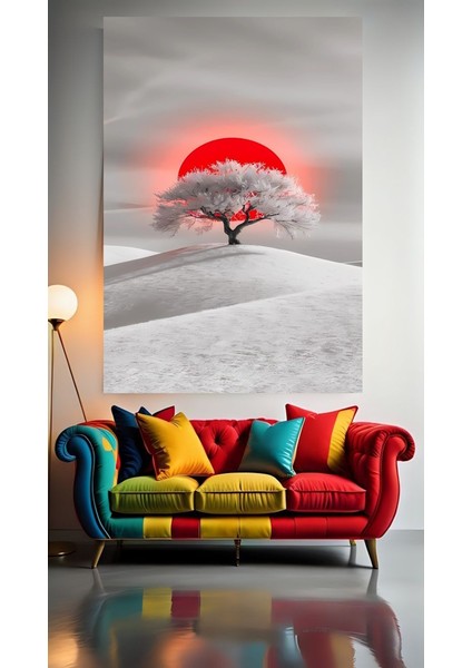 Uzak Doğu Ağaç Çizim Ev Duvar Salon Güzellik Salonu Ofis Dükkan Dekarastabloyon Kanvas