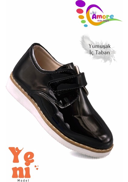 Cırt Cırtlı Erkek Çocuk Ayakkabısı – Okul & Sünnet Düğünü Için Klasik Model Siyah Rugan Beyaz fiyatları