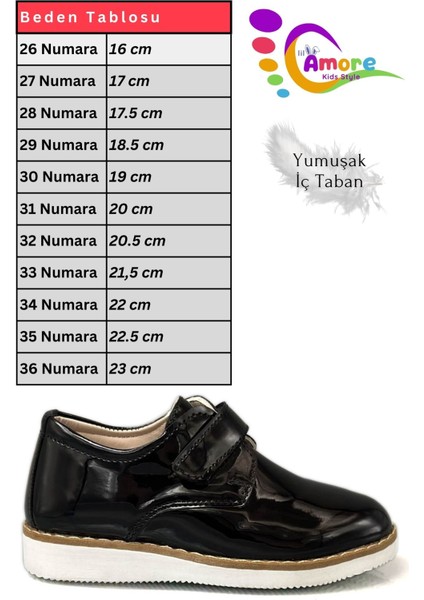 Cırt Cırtlı Erkek Çocuk Ayakkabısı – Okul & Sünnet Düğünü Için Klasik Model Siyah Rugan Beyaz modelleri