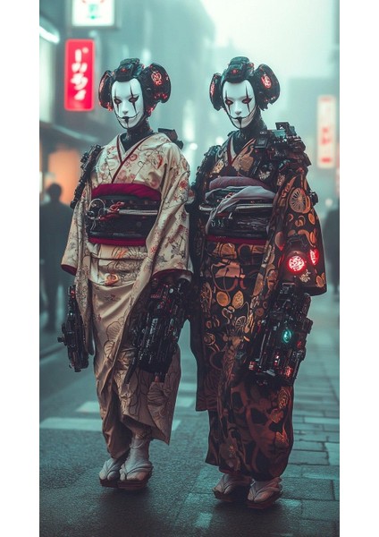 Uzak Doğulu Robot Kadınlar Ev Duvar Salon Güzellik Salonu Ofis Dükkan Dekarastabloyon Kanvas fiyatları