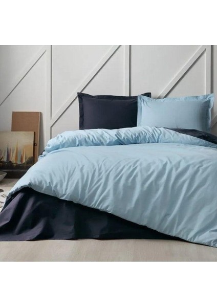Özdilek Çift Kişilik Ranforce Nev Takımı Colormix Aqua Lacivert