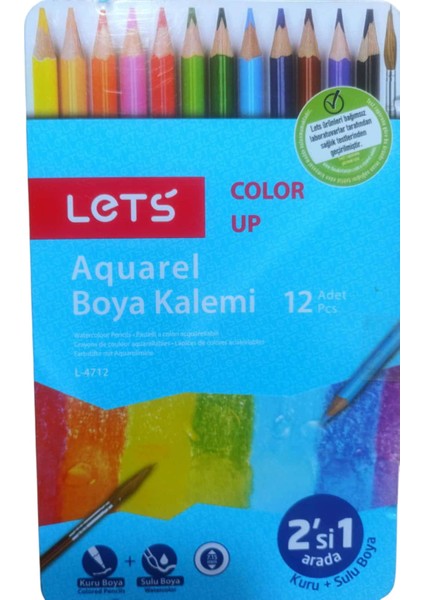 Lets 12 Renk 2 Si 1 Arada Sulu Boya Kalemi