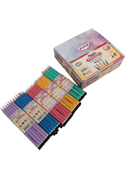 Mercanlı Pastel Kurşun Kalem 12 Adet