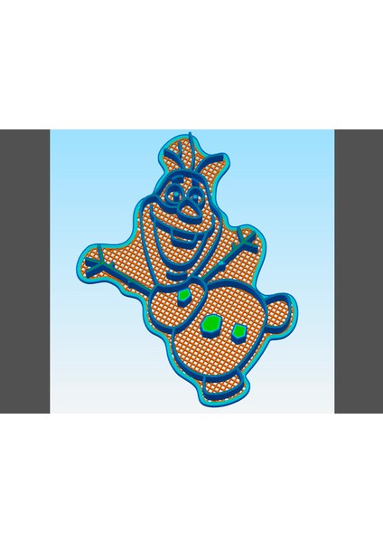 Yeni Olaf Kardan Adam Zencefilli Kurabiye Kalıbı. (Plastik Aparattır!!!)