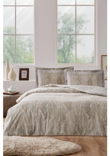 Özdilek Çift Kişilik Ranforce Nev Takımı Folha De Ouro Bej