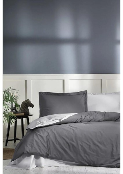 Özdilek Çift Kişilik Ranforce Nev Takımı Colourist Gümüş Antrasit