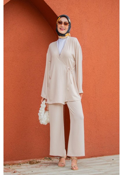 Beren Aerobin Kimono Takım-Bej indirimleri