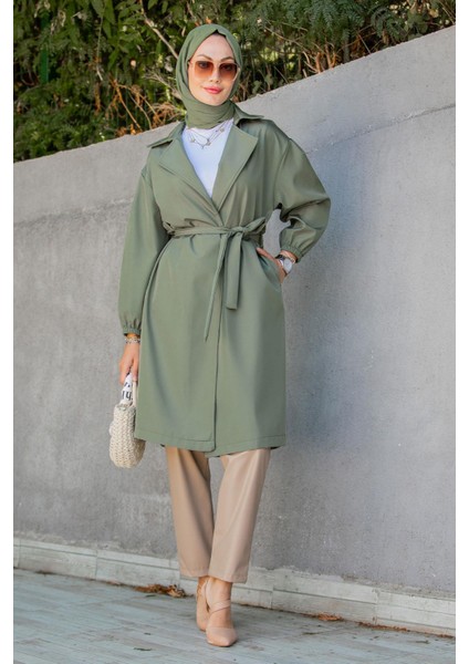 Keet Relax Mevsimlik Trençkot-Haki