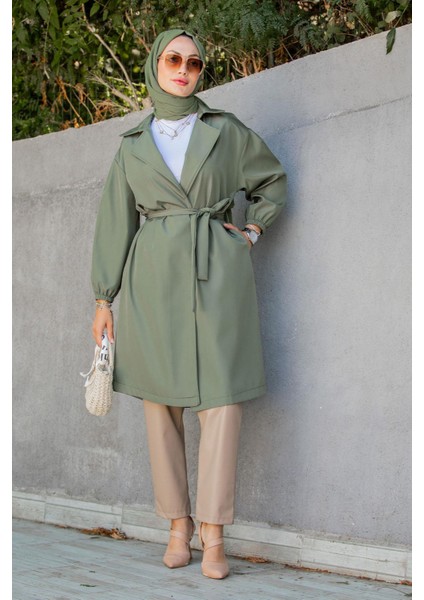 Keet Relax Mevsimlik Trençkot-Haki indirimleri