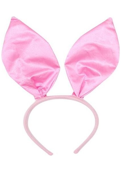 Pembe Renk Saten Kaplama Şekil Verilebilir Tavşan Kulak Taç 35X11 cm fiyatları