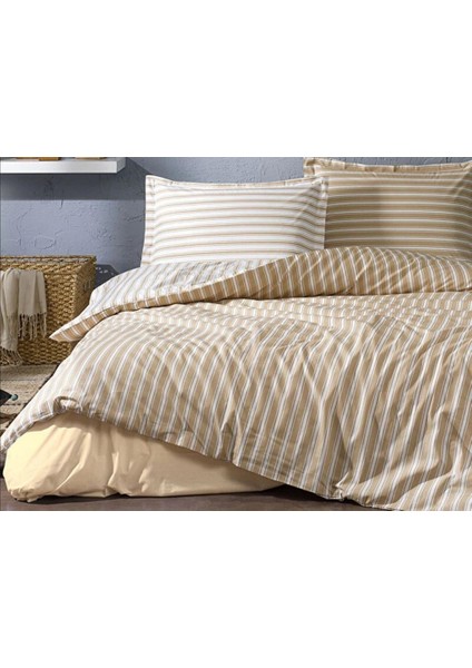 Özdilek Çift Kişilik Ranforce Nev Takımı Trioline Kahve