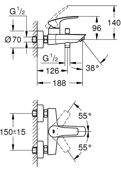 Eurosmart Tek Kumandalı Klasik Banyo Bataryası Grh 33300003 indirimleri