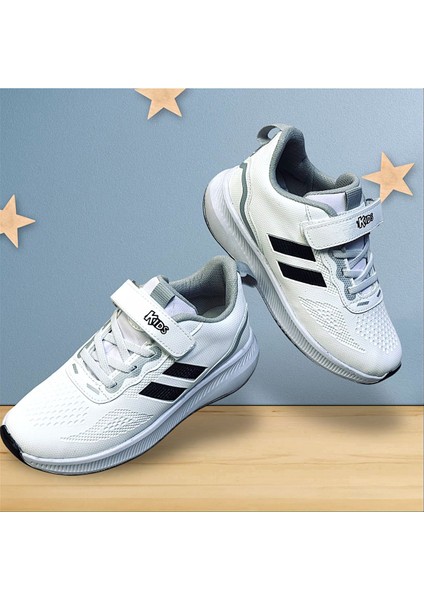 Kafkaslar Beyaz Cırtlı Kız Erkek Çocuk Sneaker Spor Ayakkabı fiyatları