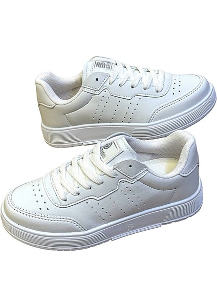 Kafkaslar Düz Beyaz Kız Erkek Çocuk Sneaker Spor Ayakkabı fiyatları