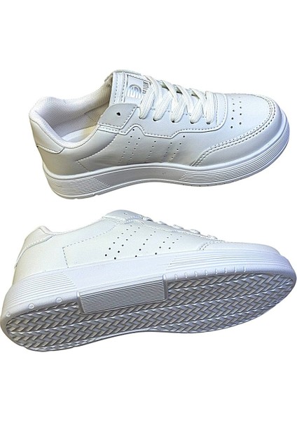 Kafkaslar Düz Beyaz Kız Erkek Çocuk Sneaker Spor Ayakkabı fırsatları