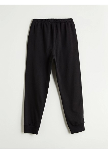 Siyah Beli Lastikli Erkek Çocuk Jogger Eşofman Alt 2'li fırsatları