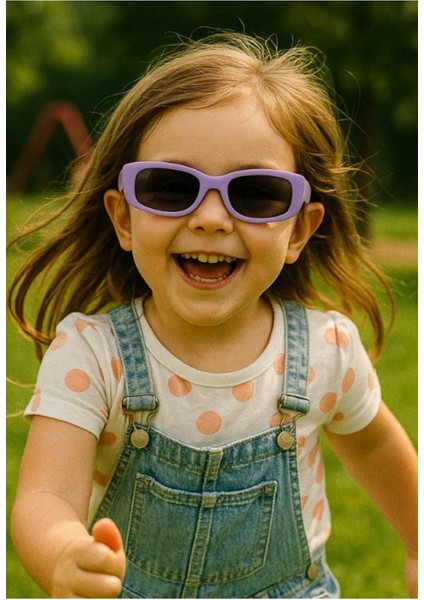Uv 400 Korumalı Kids Sevimli Çocuk Güneş Gözlüğü Lila Cool Çerçeve Uv 400 Korumalı Kids Çocuk Güneş Gözlüğü