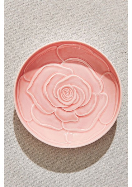 Rose Seramik Pasta Tabağı Pembe