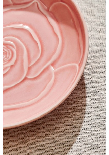 Rose Seramik Pasta Tabağı Pembe fırsatları