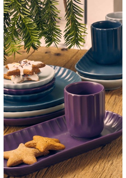 Soft Seramik Servis Tabağı Mor modelleri