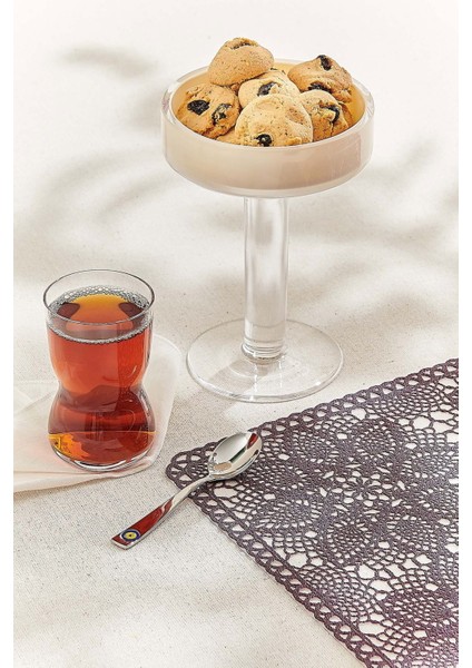 Ayaklı Servis 12 cm Krem