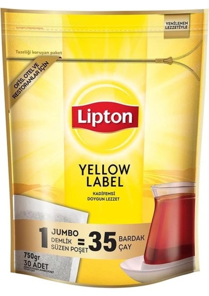 Yellow Label Jumbo Demlik Poşet Çay 30'lu x 25 gr