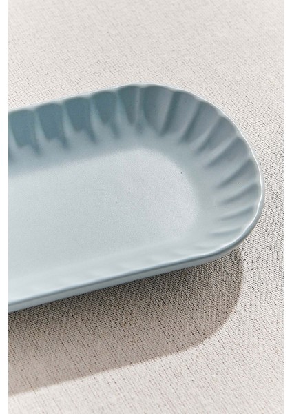 Soft Seramik Servis Tabağı Açık Mavi modelleri