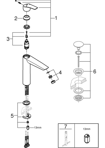 Eurosmart Tek Kumandalı Lavabo Bataryası Xl-Boyut Grh 23971003 indirimleri